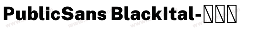 PublicSans BlackItal字体转换 PublicSans BlackItal字体转换